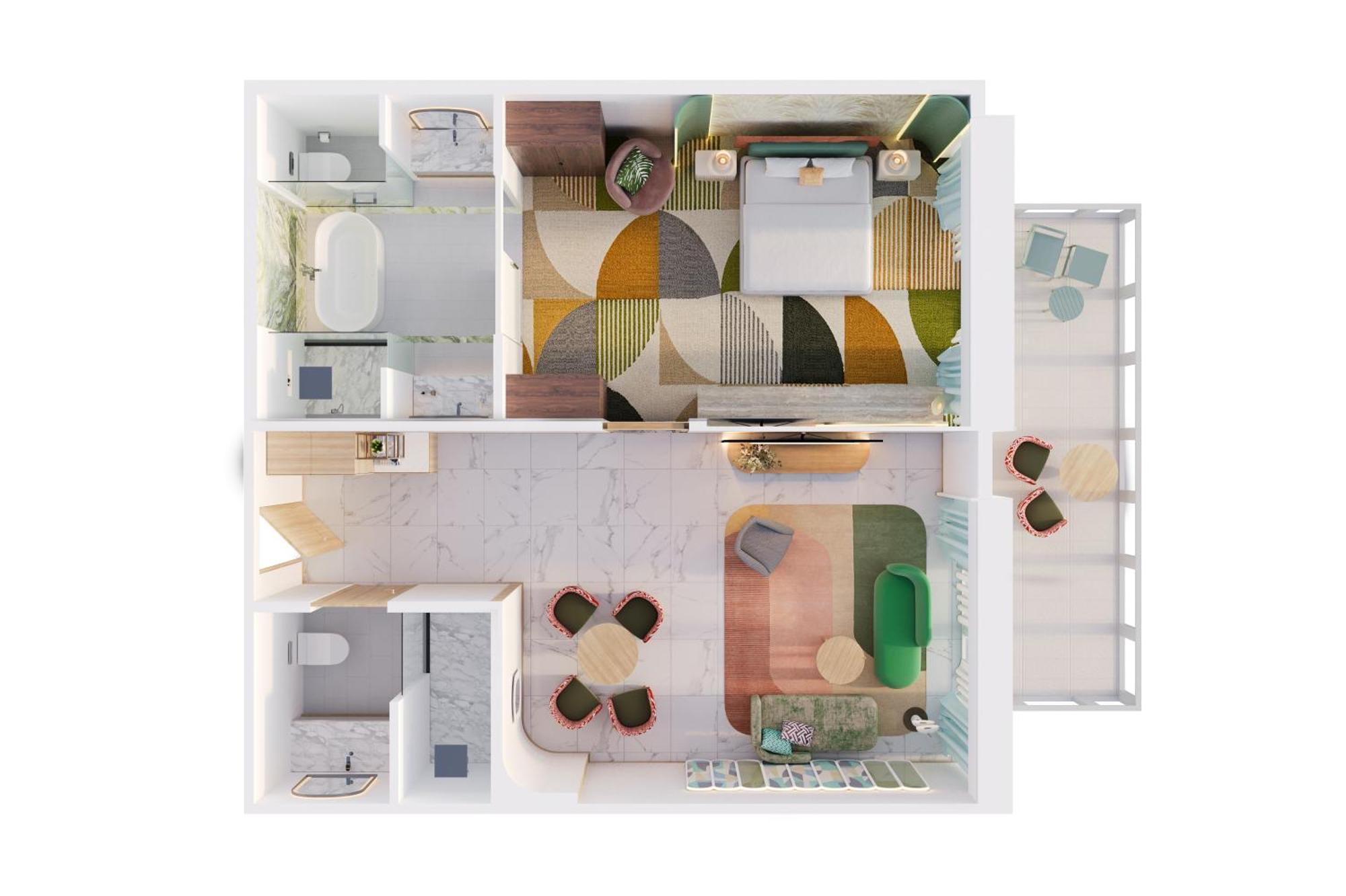 فندق Pier Sixty-Six فورت لودرديل المظهر الخارجي الصورة 3D floor plan